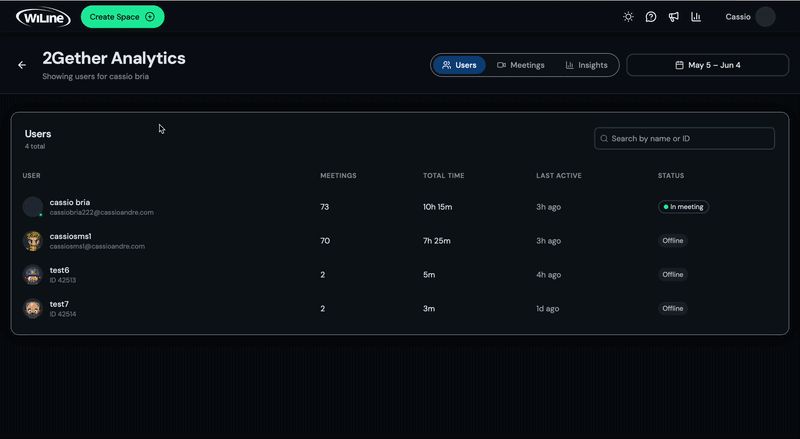 LiveKit Meetings tab